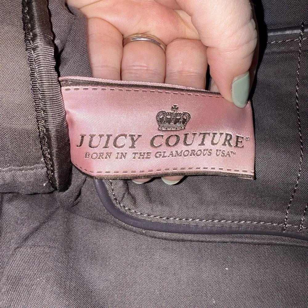 Y2K JUICY COUTURE Gray Velour BACKPACK Bookbag Crown School Work